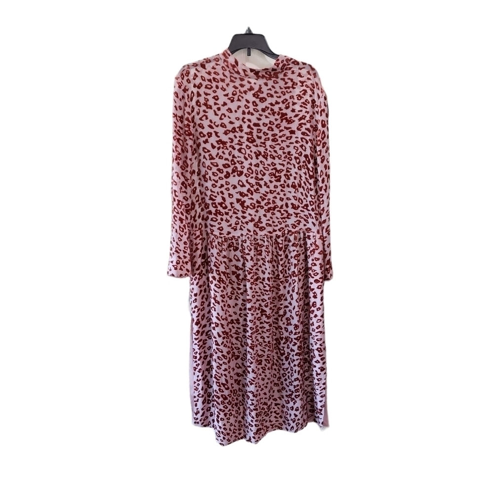 Rag & Bone Leopard Long Sleeve Animal Print Midi Dress